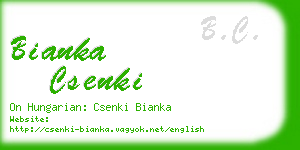 bianka csenki business card